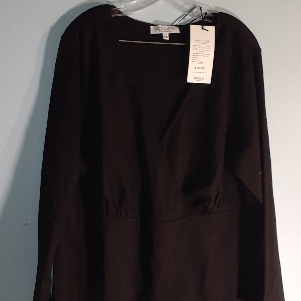 NWT Black Bodycon Dress Plus Size 24 3X FINAL PRICE